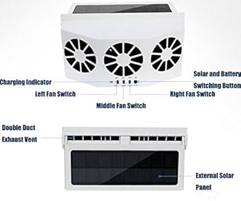 Solar Power Car Fan